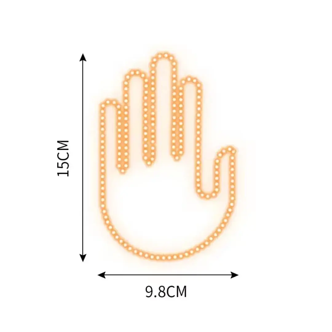Mano LED Divertida para Autos – Señaliza con Estilo y Humor - Imagen 5